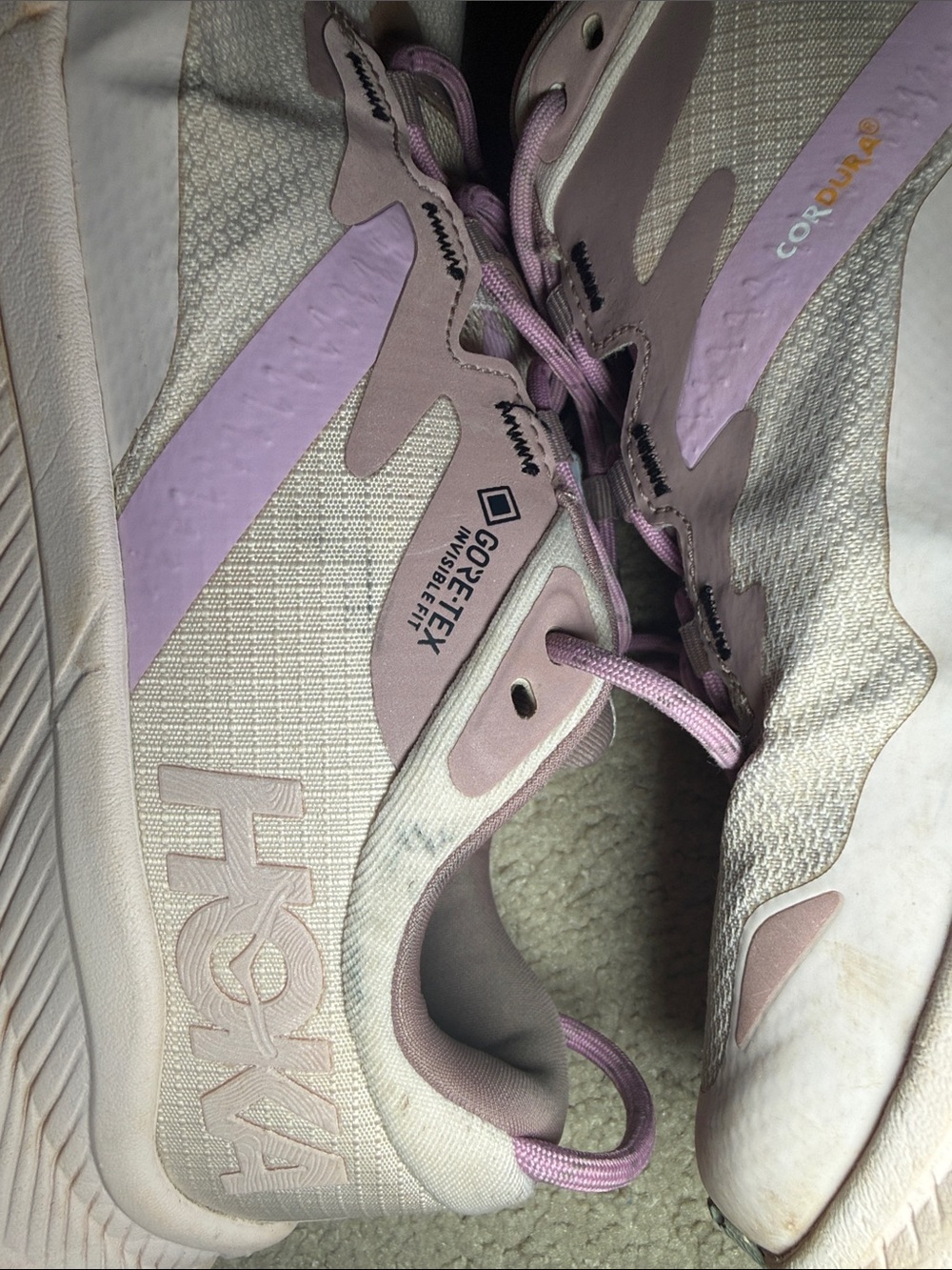 Hoka Transport Women's Light Pink and Lavender Hiking Shoes - Picture 10 of 15